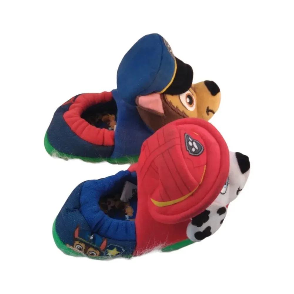 Nickelodeon Paw‎ Patrol Chase Marshall Kids Bootie Slippers/House Shoes 7-8